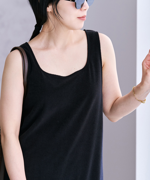 plage(プラージュ)の「Pile long チュニック(Tシャツ/カットソー・レディース・ブラック/カーキ・FREE)」の8枚目の写真