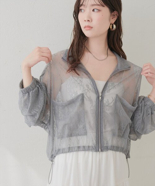スタンドショートブルゾン（ブルゾン）｜natural couture（ナチュラル