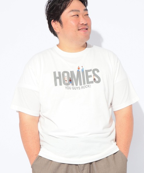 B&T CLUB(ビーティークラブ)の「Tシャツ 半袖 メンズ 大きいサイズ 人物刺繍×ロゴプリント クルーネック カットソー B&T CLUB (ビーアンドティークラブ)(Tシャツ/カットソー・メンズ・ホワイト・X4(8L~9L)/X3(6L~7L)/X2(4L~5L)/X1(3L~4L))」の4枚目の写真