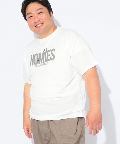 B&T CLUB(ビーティークラブ)の「Tシャツ 半袖 メンズ 大きいサイズ 人物刺繍×ロゴプリント クルーネック カットソー B&T CLUB (ビーアンドティークラブ)(Tシャツ/カットソー・メンズ・ホワイト・X4(8L~9L)/X3(6L~7L)/X2(4L~5L)/X1(3L~4L))」の6枚目の写真