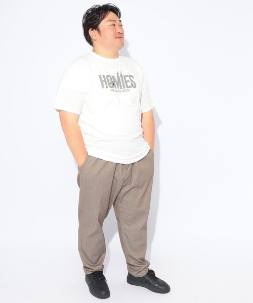 B&T CLUB(ビーティークラブ)の「Tシャツ 半袖 メンズ 大きいサイズ 人物刺繍×ロゴプリント クルーネック カットソー B&T CLUB (ビーアンドティークラブ)(Tシャツ/カットソー・メンズ・ホワイト・X4(8L~9L)/X3(6L~7L)/X2(4L~5L)/X1(3L~4L))」の7枚目の写真