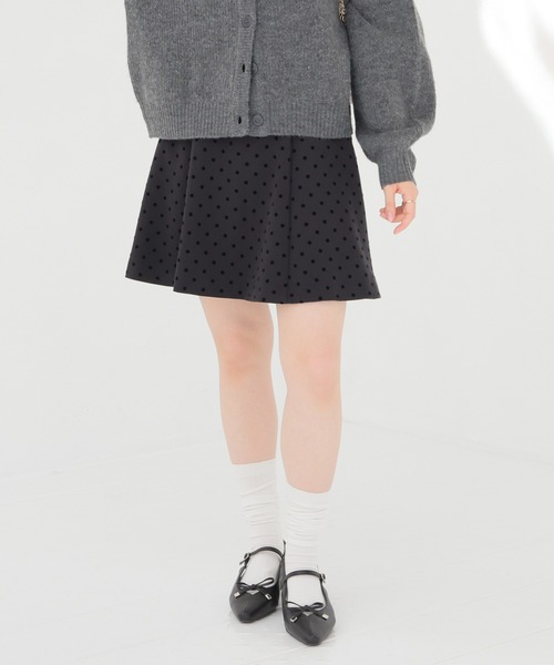 Honeys（ハニーズ）の「裏地パンツ付ミニフレアスカート（スカート・レディース・ブラウン/ヘザーチャコール/ブラック・S/M/L）」の4枚目の写真