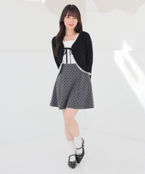 Honeys（ハニーズ）の「裏地パンツ付ミニフレアスカート（スカート・レディース・ブラウン/ヘザーチャコール/ブラック・S/M/L）」の9枚目の写真