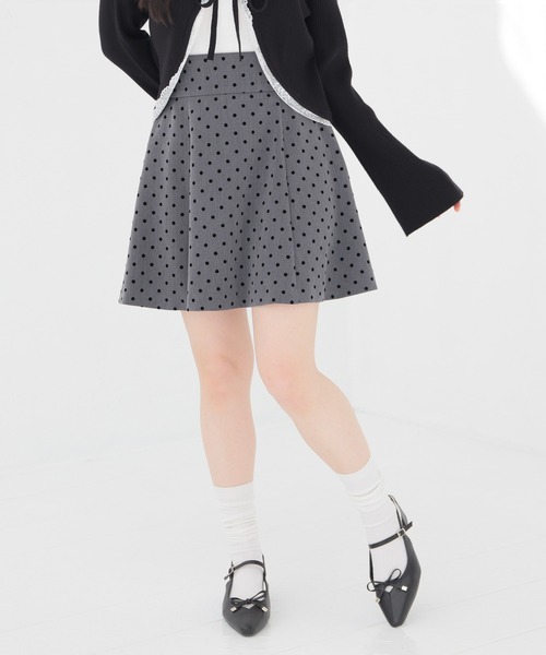 Honeys（ハニーズ）の「裏地パンツ付ミニフレアスカート（スカート・レディース・ブラウン/ヘザーチャコール/ブラック・S/M/L）」の10枚目の写真