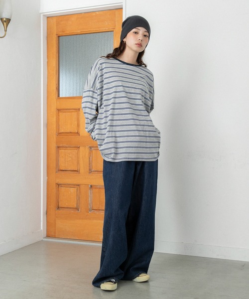 PICHI(ピイチ)の「ストレートワイドデニム(デニムパンツ・レディース・ブルー・L/M/S)」の8枚目の写真