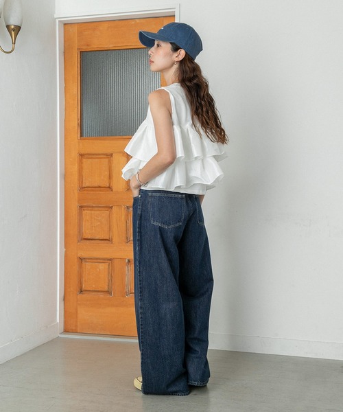 PICHI(ピイチ)の「ストレートワイドデニム(デニムパンツ・レディース・ブルー・L/M/S)」の21枚目の写真