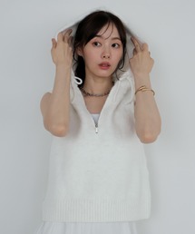 モヘアジップフードベスト