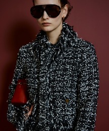 【2026Autumn PRE-ORDER】Fringe Tweed Knit Cardigan/フリンジツイードニットカーディガン