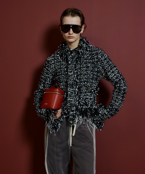 MAISON SPECIAL（メゾンスペシャル）の「【2026Autumn PRE-ORDER】Fringe Tweed Knit Cardigan/フリンジツイードニットカーディガン（カーディガン/ボレロ・レディース・ホワイト/ブルー/マルチ・FREE）」の10枚目の写真