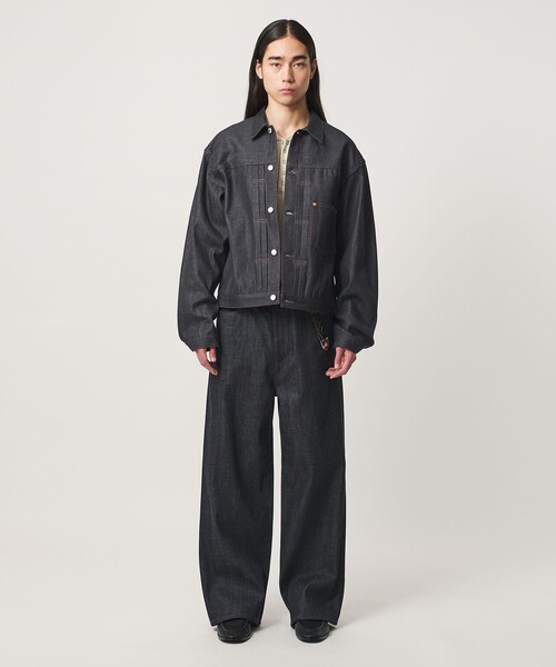 MONKEY TIME（モンキータイム）の「リジッド デニム バギー パンツ（デニムパンツ・メンズ・ブラック/ネイビー・S/M/L/XL）」の15枚目の写真