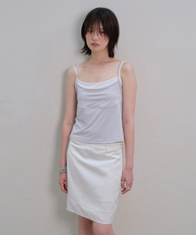 SATIN MIDI SKIRT (IVORY)