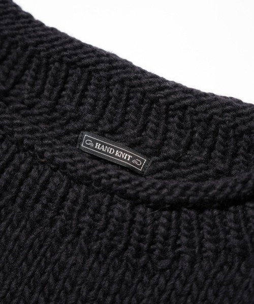 THRIFTY LOOK(スリフティールック)の「THRIFTY LOOK / スリフティールック HAND KNIT ROLLNECK SWEATER ハンドニット ロールネックセーター(ニット/セーター・メンズ・ネイビー/ブラック系/ホワイト/ブラック・ONE SIZE)」の20枚目の写真