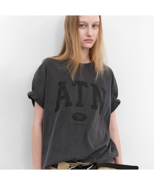 ATELIER NAIN(アトリエナイン)の「ATN PIGMENT BOXY TEE (T-7236)(Tシャツ/カットソー・レディース・ブラウン/チャコール・FREE)」の2枚目の写真