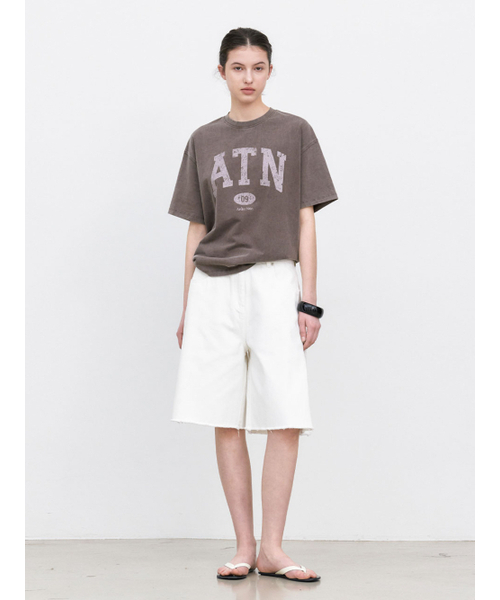 ATELIER NAIN(アトリエナイン)の「ATN PIGMENT BOXY TEE (T-7236)(Tシャツ/カットソー・レディース・ブラウン/チャコール・FREE)」の5枚目の写真