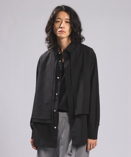 RAGEBLUE(レイジブルー)の「<接触冷感/イージーケア>COOL FEELING SHEER FLAPS LAYERED SHIRT/シアーフラシレイヤードシャツ(シャツ/ブラウス・メンズ・ホワイト/ブラック/カーキ/オレンジ・MEDIUM/LARGE)」の16枚目の写真