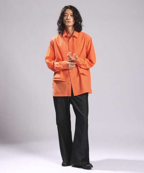 RAGEBLUE(レイジブルー)の「<接触冷感/イージーケア>COOL FEELING SHEER FLAPS LAYERED SHIRT/シアーフラシレイヤードシャツ(シャツ/ブラウス・メンズ・ホワイト/ブラック/カーキ/オレンジ・MEDIUM/LARGE)」の21枚目の写真