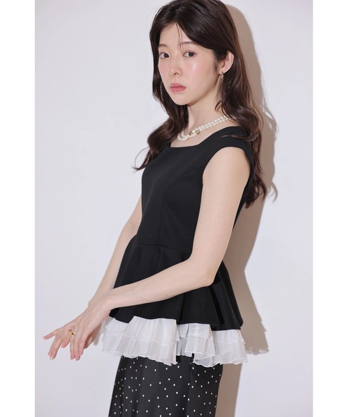 Rirandture(リランドチュール)の「ティアードラッフルペプラムカットソー(Tシャツ/カットソー・レディース・ピンクベージュ/ブラック・2)」の22枚目の写真
