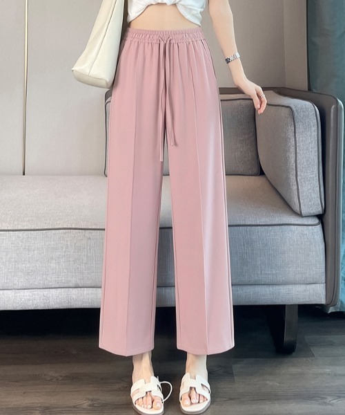 AMAJI(アマジ)の「ハイウエスト ルーズ ストレートパンツ(その他パンツ・レディース・ブラウン/ベージュ/ブラック/ライトピンク/ホワイト・X-LARGE/LARGE/MEDIUM/SMALL)」の5枚目の写真