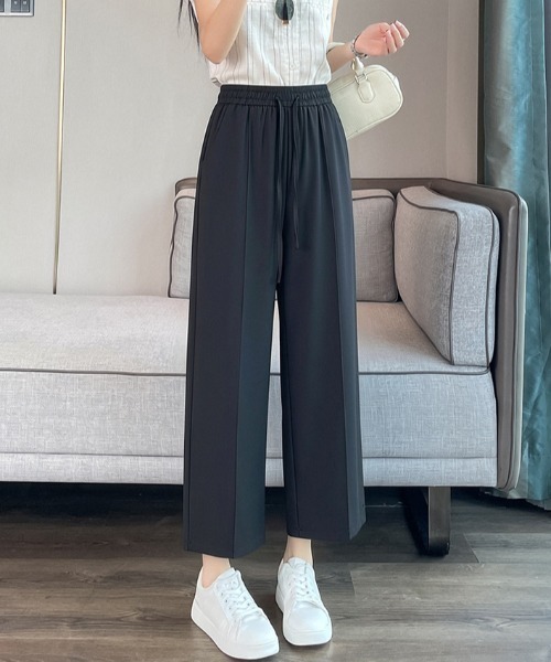 AMAJI(アマジ)の「ハイウエスト ルーズ ストレートパンツ(その他パンツ・レディース・ブラウン/ベージュ/ブラック/ライトピンク/ホワイト・X-LARGE/LARGE/MEDIUM/SMALL)」の2枚目の写真