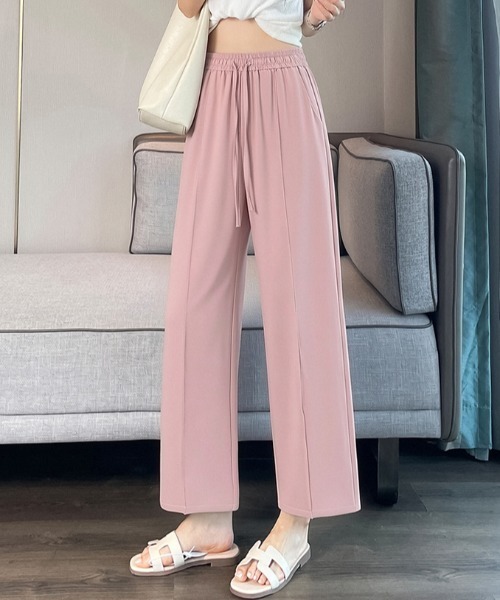 AMAJI(アマジ)の「ハイウエスト ルーズ ストレートパンツ(その他パンツ・レディース・ブラウン/ベージュ/ブラック/ライトピンク/ホワイト・X-LARGE/LARGE/MEDIUM/SMALL)」の8枚目の写真