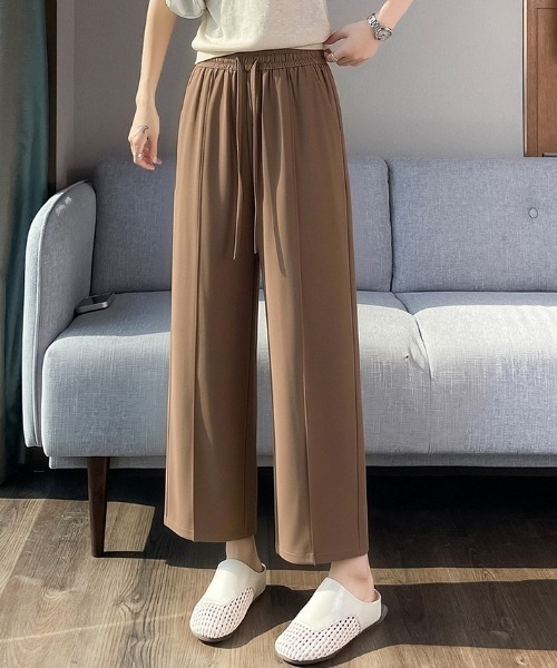 AMAJI(アマジ)の「ハイウエスト ルーズ ストレートパンツ(その他パンツ・レディース・ブラウン/ベージュ/ブラック/ライトピンク/ホワイト・X-LARGE/LARGE/MEDIUM/SMALL)」の9枚目の写真