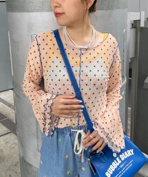 【HELLO.SANFRANCISCO】シアードットフリルTEE