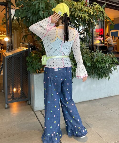 HELLO.SANFRANCISCO（ハローサンフランシスコ）の「【HELLO.SANFRANCISCO】シアードットフリルTEE（Tシャツ/カットソー・レディース・ブルー/オレンジ/ホワイト・ONE SIZE）」の10枚目の写真