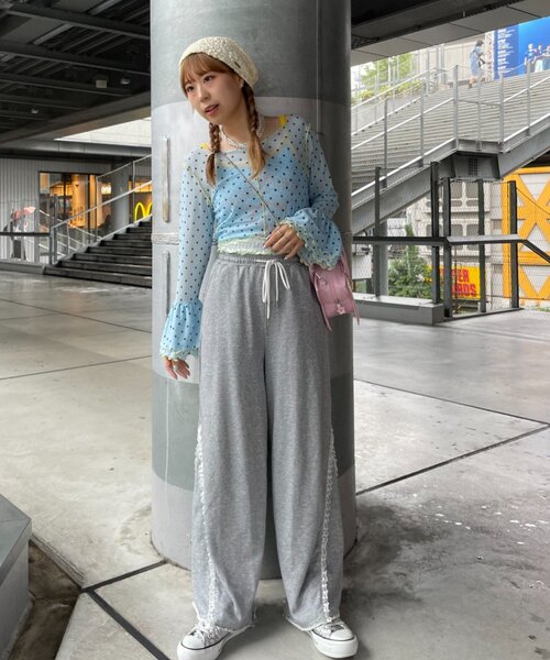 HELLO.SANFRANCISCO（ハローサンフランシスコ）の「【HELLO.SANFRANCISCO】シアードットフリルTEE（Tシャツ/カットソー・レディース・ブルー/オレンジ/ホワイト・ONE SIZE）」の17枚目の写真