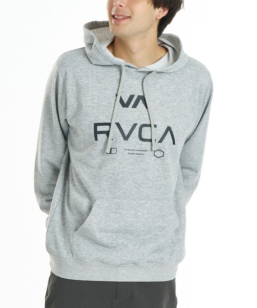 RVCA(ルーカ)の「RVCA/ルーカ プルオーバーパーカー BG042004(パーカー・メンズ・ブラック/ヘザーグレー・M/L)」の2枚目の写真