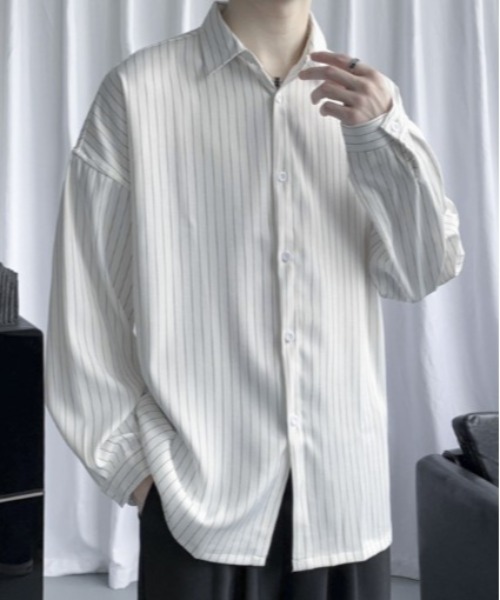 Sakka(サッカ)の「ピンストライプシャツ(シャツ/ブラウス・メンズ・ホワイト/ブラック・LARGE/MEDIUM/X-LARGE)」の5枚目の写真
