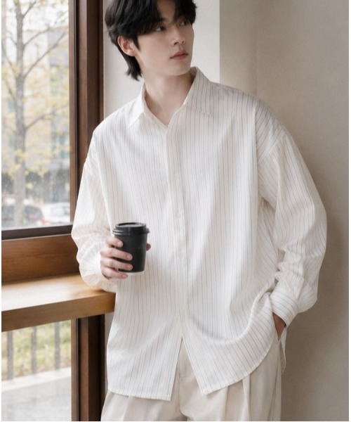 Sakka(サッカ)の「ピンストライプシャツ(シャツ/ブラウス・メンズ・ホワイト/ブラック・LARGE/MEDIUM/X-LARGE)」の10枚目の写真