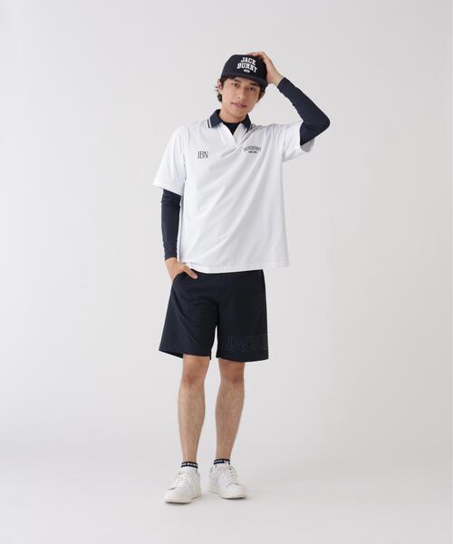 Jack Bunny!!(ジャックバニー)の「【Jack Bunny!!】MEMORICHI 長袖モックネックインナー(Tシャツ/カットソー・メンズ・ネイビー/ホワイト・X-LARGE/LARGE/MEDIUM)」の4枚目の写真