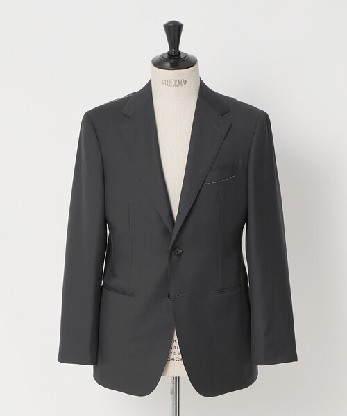 UNITED ARROWS(ユナイテッドアローズ)の「グリーン シャークスキン シングル 3ボタン スーツ MCーMODEL ヨコストレッチ(セットアップ・メンズ・ダークグリーン・50/46/48)」の2枚目の写真