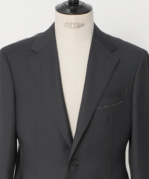 UNITED ARROWS(ユナイテッドアローズ)の「グリーン シャークスキン シングル 3ボタン スーツ MCーMODEL ヨコストレッチ(セットアップ・メンズ・ダークグリーン・50/46/48)」の4枚目の写真