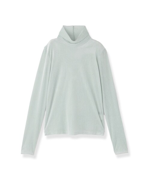 UNTITLED(アンタイトル)の「【重ね着レイヤード】シアーベロアハイネックトップス(Tシャツ/カットソー・レディース・オフホワイト/ブラック/ライトグレー系9/グリーン系・04/44/48/02/00)」の5枚目の写真