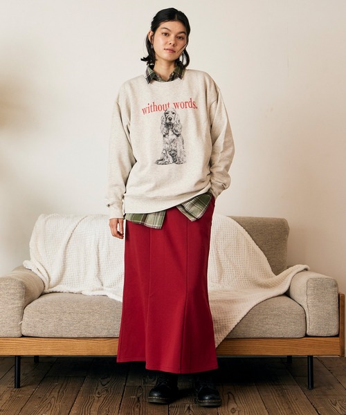RIKKA FEMME(リッカファム)の「RIKKA FEMME/リッカファム トレーナー スウェット 裏毛 ドッググラフィック RF6F-1101(スウェット・レディース・イエロー/グレー/ピンク・FREE)」の6枚目の写真