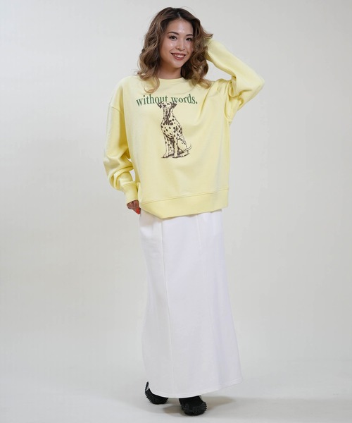 RIKKA FEMME(リッカファム)の「RIKKA FEMME/リッカファム トレーナー スウェット 裏毛 ドッググラフィック RF6F-1101(スウェット・レディース・イエロー/グレー/ピンク・FREE)」の18枚目の写真