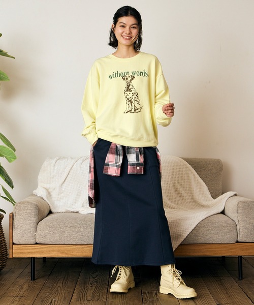 RIKKA FEMME(リッカファム)の「RIKKA FEMME/リッカファム トレーナー スウェット 裏毛 ドッググラフィック RF6F-1101(スウェット・レディース・イエロー/グレー/ピンク・FREE)」の12枚目の写真
