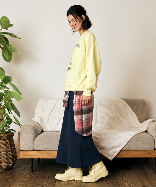 RIKKA FEMME(リッカファム)の「RIKKA FEMME/リッカファム トレーナー スウェット 裏毛 ドッググラフィック RF6F-1101(スウェット・レディース・イエロー/グレー/ピンク・FREE)」の13枚目の写真