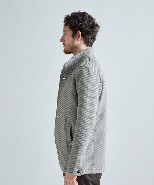 MEN'S BIGI(メンズビギ)の「ブリスターニットジャカード スタンドジャケット(その他アウター・メンズ・ネイビー/グレー系その他/ブラック・03/02/01/04)」の5枚目の写真