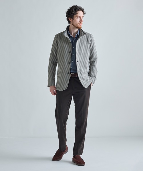 MEN'S BIGI(メンズビギ)の「ブリスターニットジャカード スタンドジャケット(その他アウター・メンズ・ネイビー/グレー系その他/ブラック・03/02/01/04)」の10枚目の写真