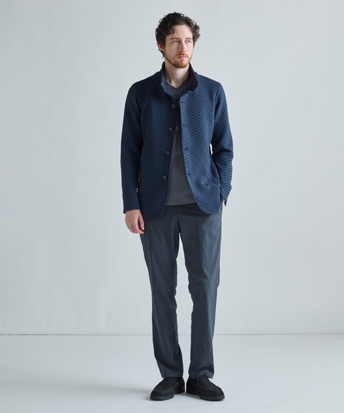 MEN'S BIGI(メンズビギ)の「ブリスターニットジャカード スタンドジャケット(その他アウター・メンズ・ネイビー/グレー系その他/ブラック・03/02/01/04)」の11枚目の写真
