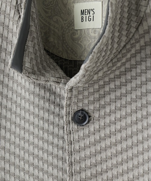 MEN'S BIGI(メンズビギ)の「ブリスターニットジャカード スタンドジャケット(その他アウター・メンズ・ネイビー/グレー系その他/ブラック・03/02/01/04)」の18枚目の写真