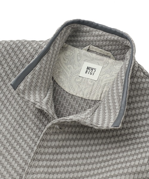 MEN'S BIGI(メンズビギ)の「ブリスターニットジャカード スタンドジャケット(その他アウター・メンズ・ネイビー/グレー系その他/ブラック・03/02/01/04)」の17枚目の写真