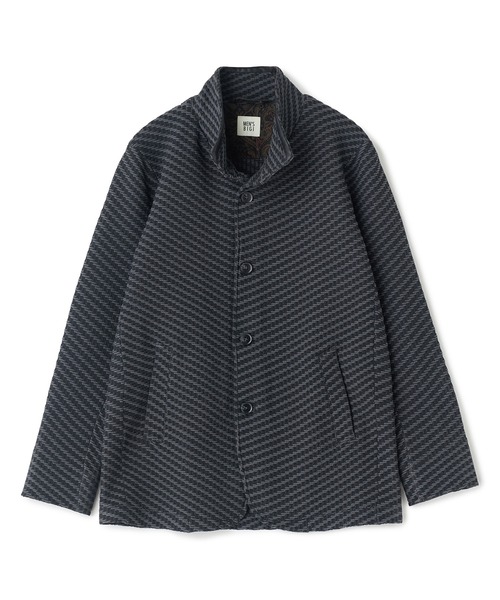 MEN'S BIGI(メンズビギ)の「ブリスターニットジャカード スタンドジャケット(その他アウター・メンズ・ネイビー/グレー系その他/ブラック・03/02/01/04)」の15枚目の写真