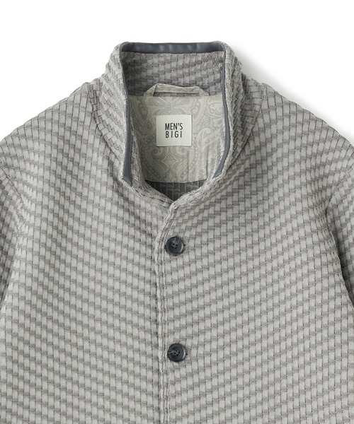 MEN'S BIGI(メンズビギ)の「ブリスターニットジャカード スタンドジャケット(その他アウター・メンズ・ネイビー/グレー系その他/ブラック・03/02/01/04)」の16枚目の写真