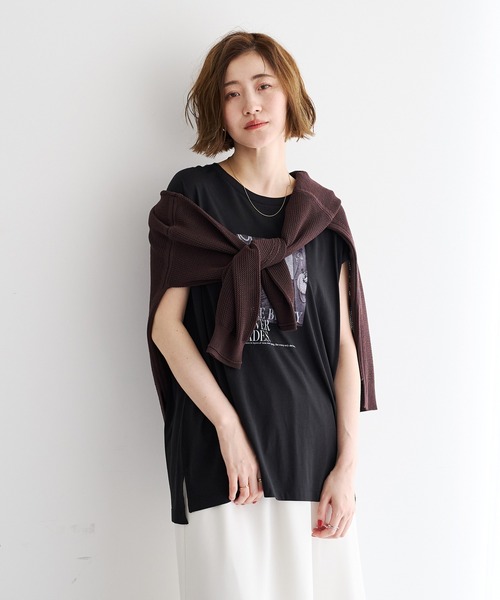 Editt by YECCA VECCA（エディットバイイェッカヴェッカ）の「メッシュルーズニット（ニット/セーター・レディース・ブラウン/テラコッタ/ブラック・FREE）」の16枚目の写真