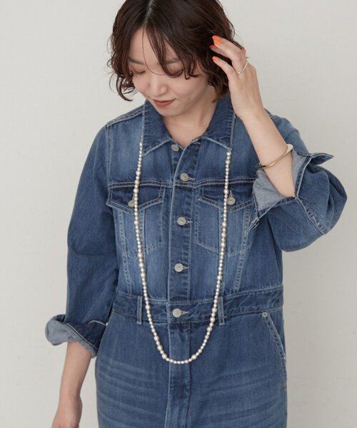 LOUNGEDRESS（ラウンジドレス）の「【JAPAN MADE】【GALENA/ガレナ】＠ld_risaコラボ｜パール2wayネックレスベルト（ネックレス・レディース・オフホワイト・FREE）」の2枚目の写真