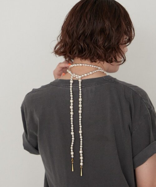 LOUNGEDRESS（ラウンジドレス）の「【JAPAN MADE】【GALENA/ガレナ】＠ld_risaコラボ｜パール2wayネックレスベルト（ネックレス・レディース・オフホワイト・FREE）」の5枚目の写真