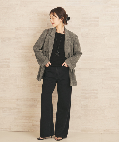 plage(プラージュ)の「R’IAM MINI TWEED ジャケット(テーラードジャケット・レディース・ベージュ/ブラック・38/36)」の4枚目の写真